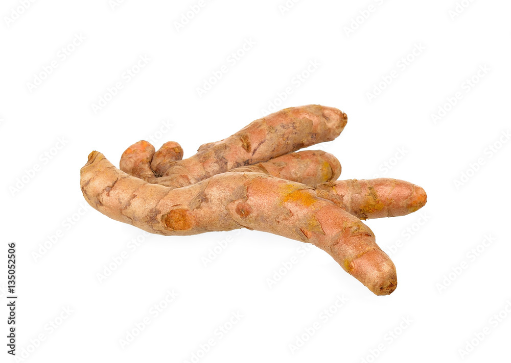 turmeric isolated on the white background turmeric isolated on the white background