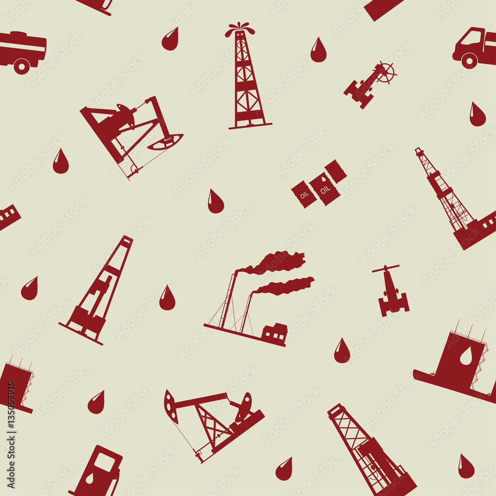 Obraz Oil and petroleum icon. Seamless.