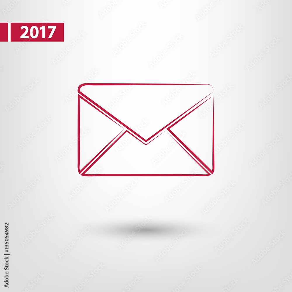 Envelope Mail icon, vector illustration. Flat design style Envelope Mail icon, vector illustration. Flat design style