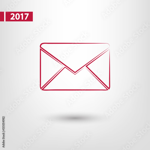 Envelope Mail icon, vector illustration. Flat design style