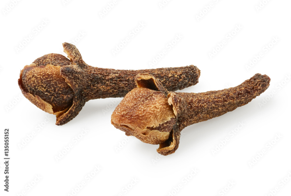 Dry cloves isolated on white background Dry cloves isolated on white background