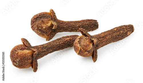 Dry cloves isolated on white background