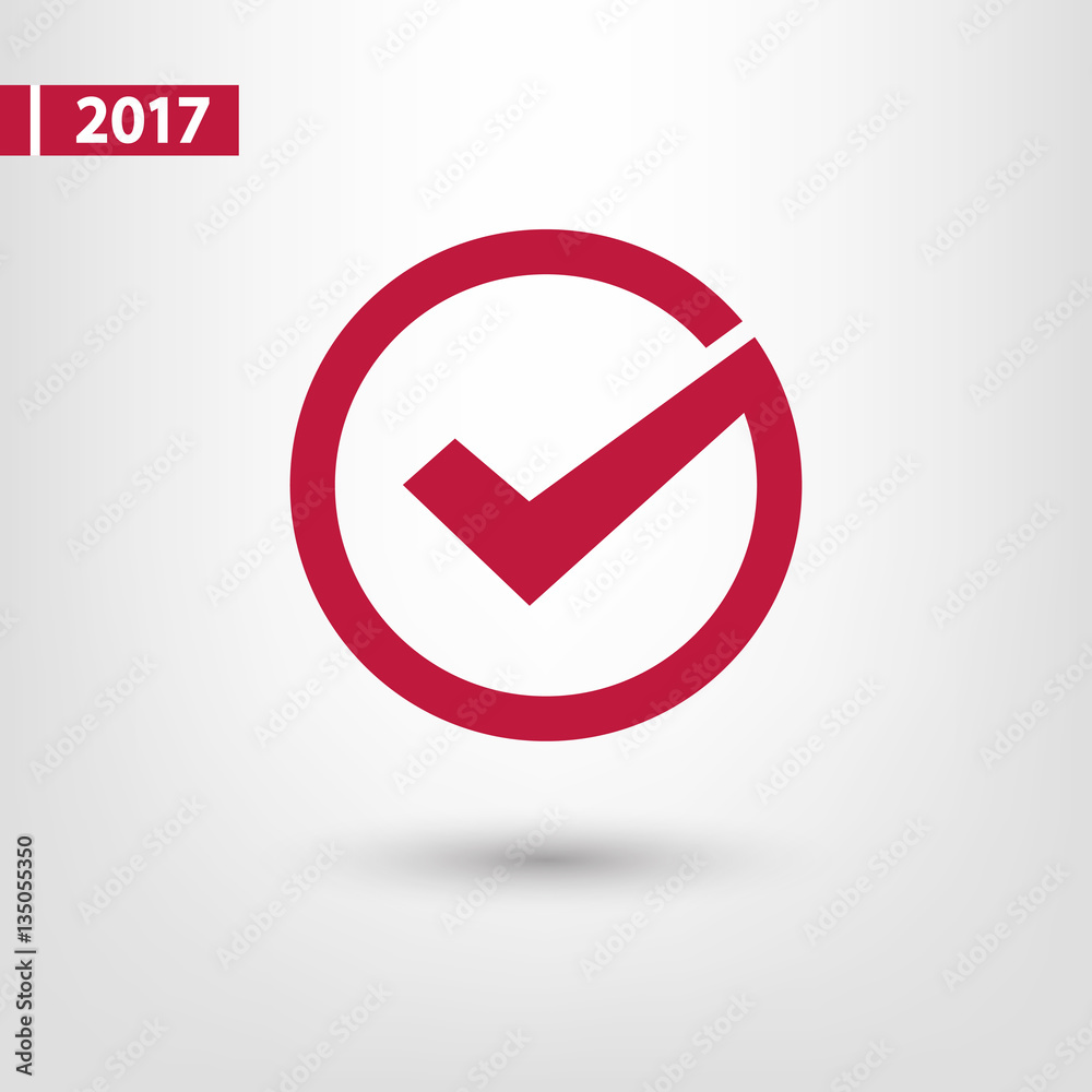 Tick icon, vector illustration. Flat design style Tick icon, vector illustration. Flat design style