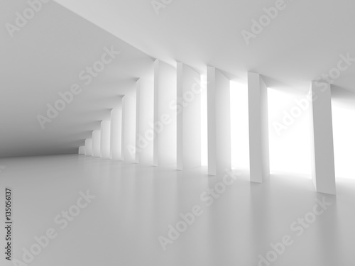White Interior Background. Abstract Architecture