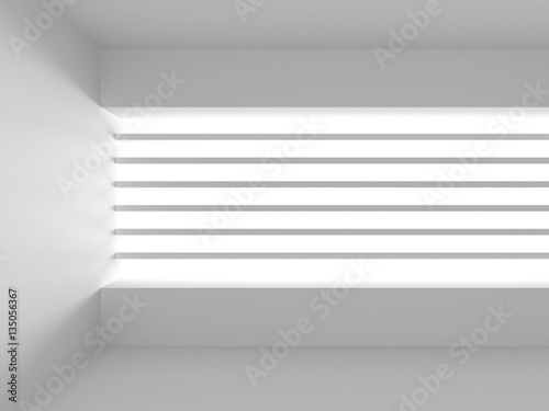 White empty interior. Abstract architecture background
