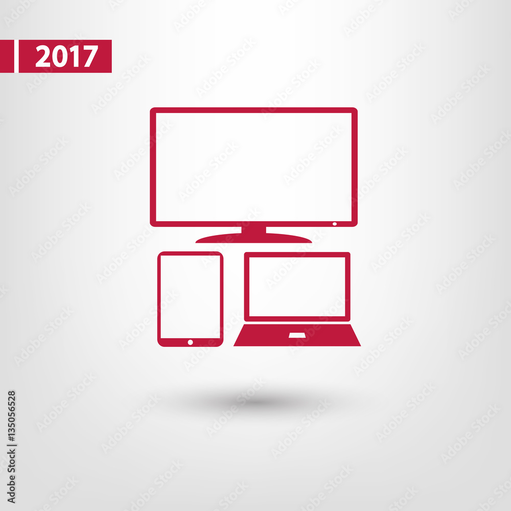 Set of electronic devices icon, vector illustration. Flat design style Set of electronic devices icon, vector illustration. Flat design style