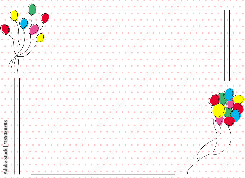 手書き バルーン フレーム ドット背景 Stock Vector Adobe Stock