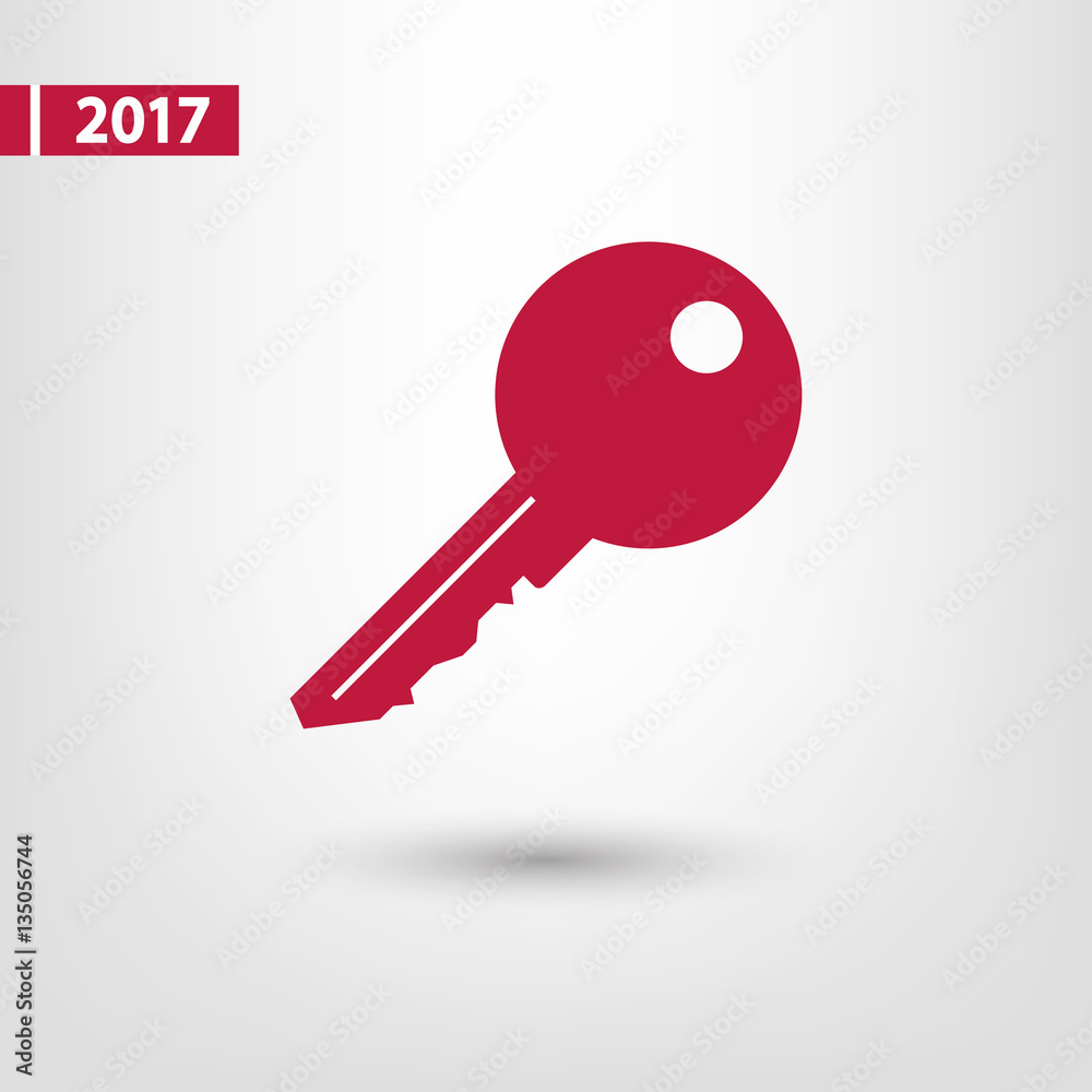 Key icon, vector illustration. Flat design style Key icon, vector illustration. Flat design style