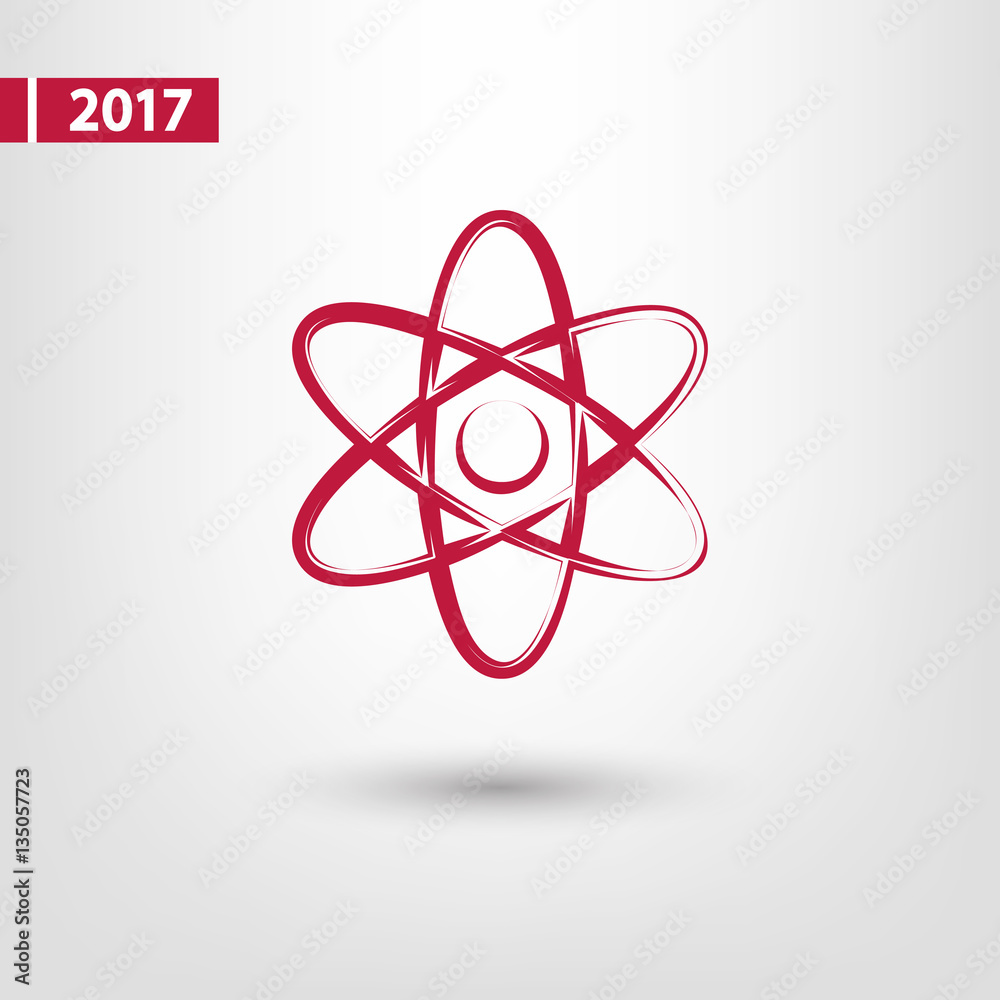 abstract physics science model icon, vector illustration. Flat design style abstract physics science model icon, vector illustration. Flat design style