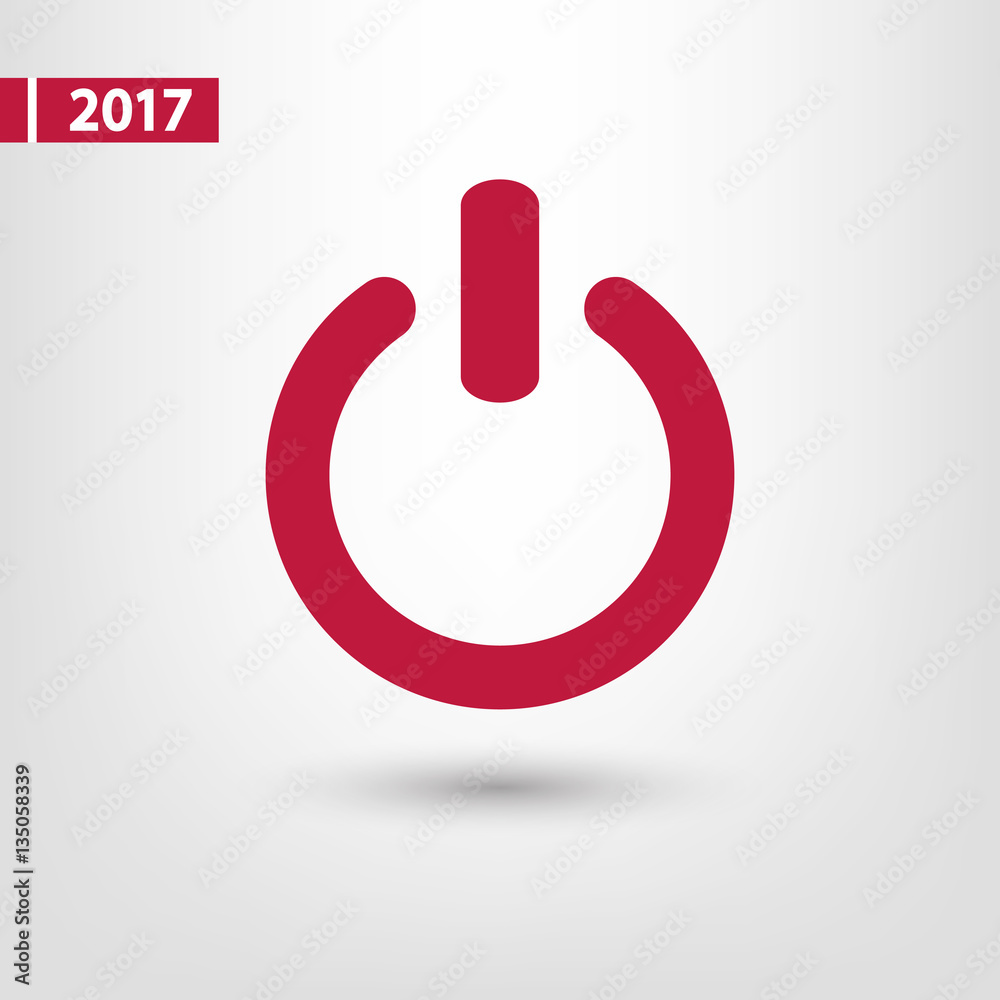 power icon, vector illustration. Flat design style power icon, vector illustration. Flat design style