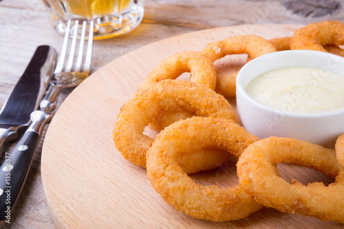 Fried squid rings