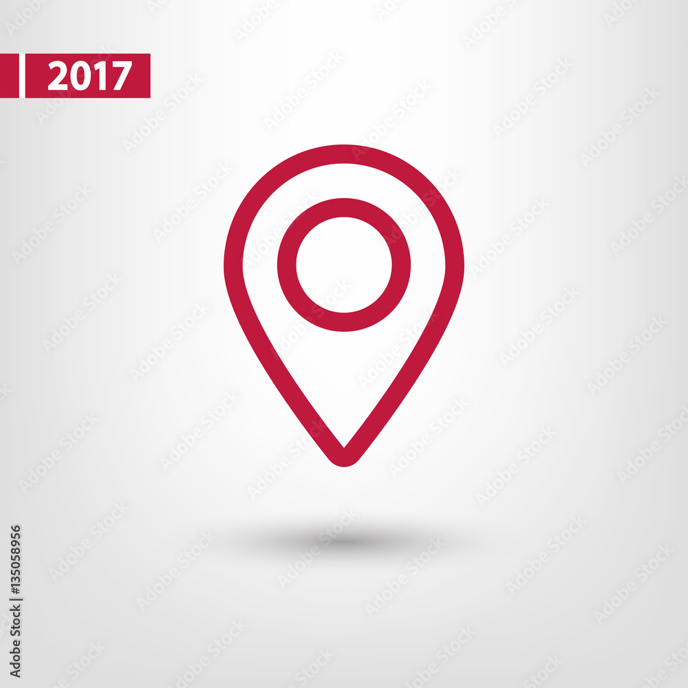 Map pointer flat icon, vector illustration. Flat design style Map pointer flat icon, vector illustration. Flat design style