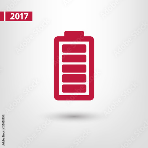 Battery load  icon, vector illustration. Flat design style