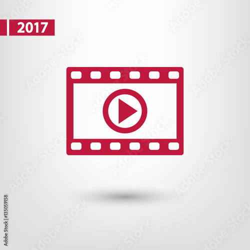 video icon, vector illustration. Flat design style