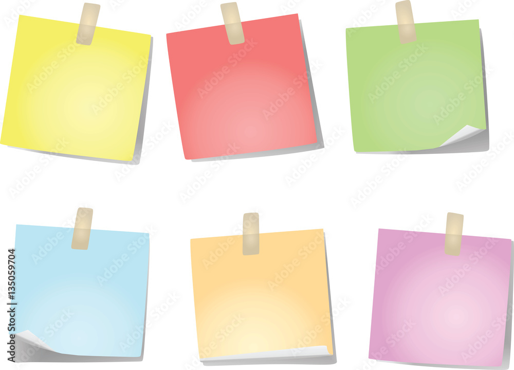 Note papers vector Note papers vector