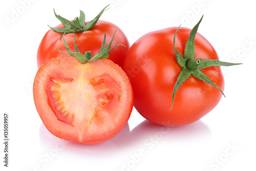 Tomaten Tomate geschnitten frisch Gemüse Freisteller freigestel