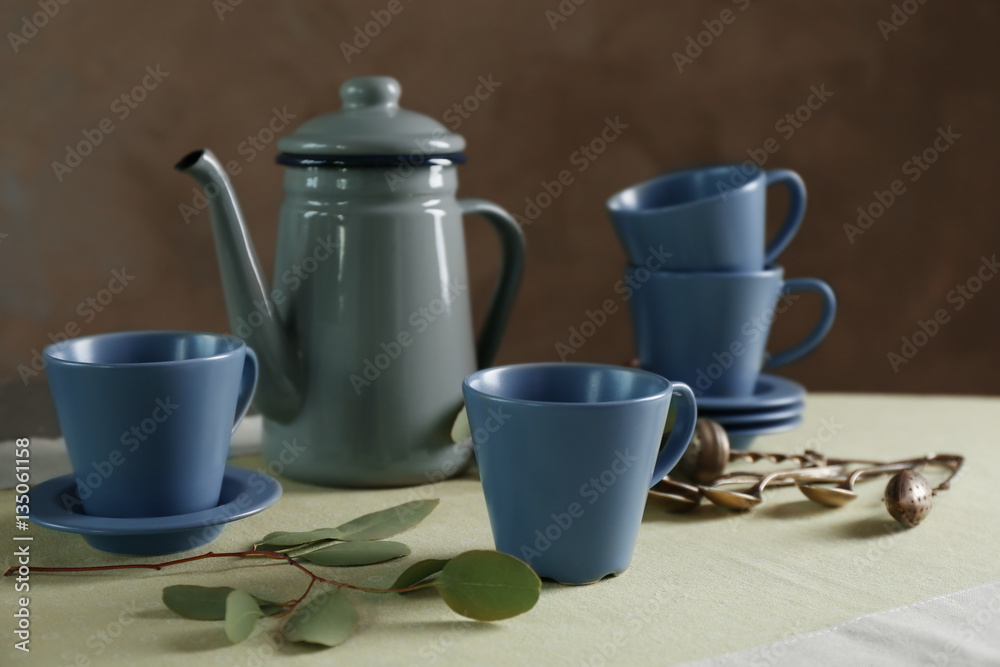Fototapeta premium Tea set on table
