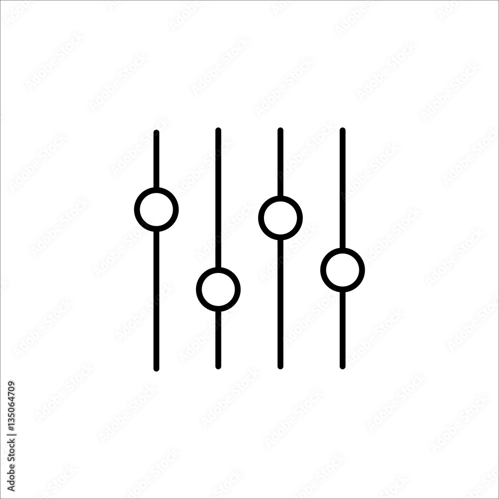 slider bar icon on white background slider bar icon on white background