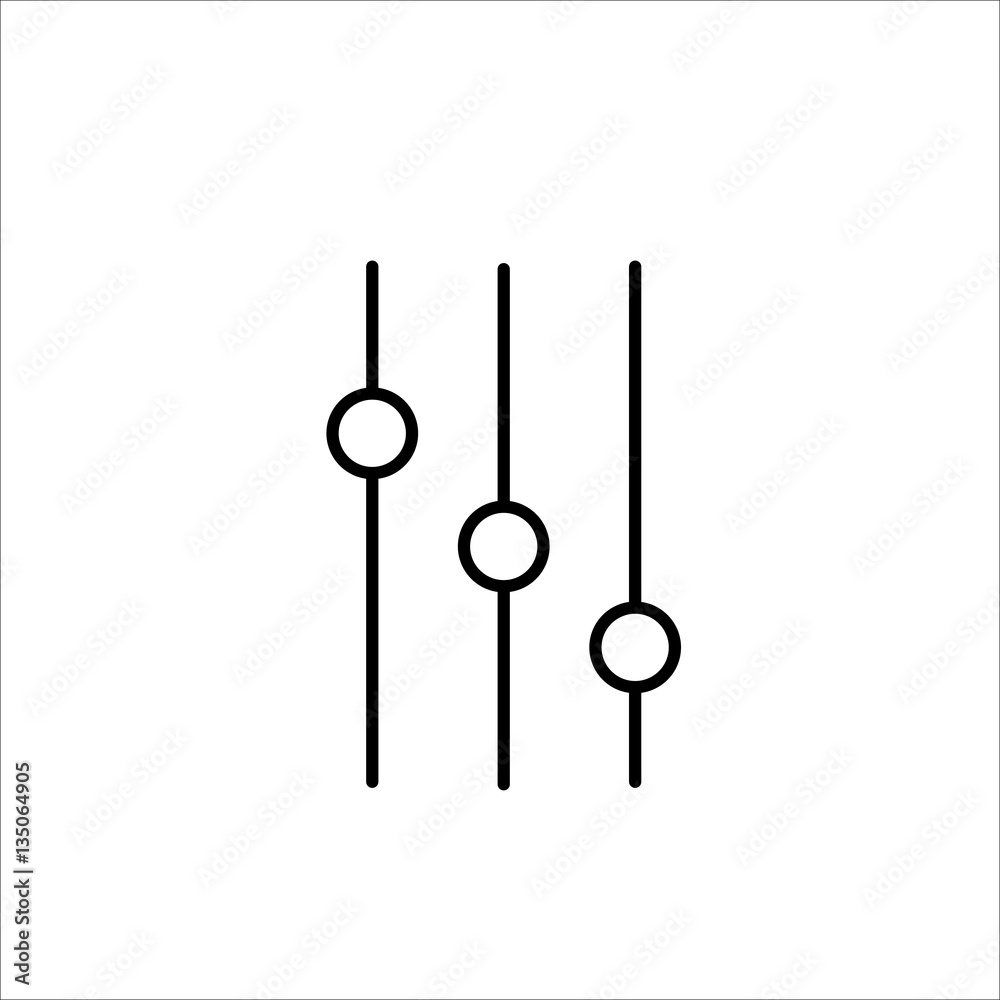 slider bar icon on white background slider bar icon on white background