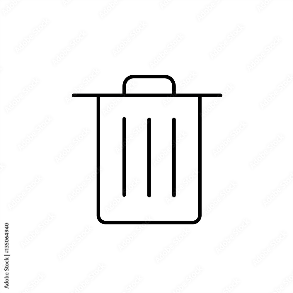 trash bin icon icon on white background trash bin icon icon on white background