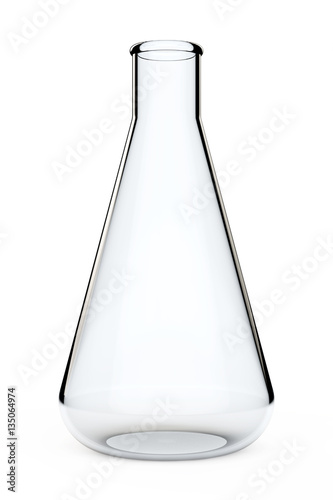 Laboratory Glassware. Chemical Flask. 3d Rendering
