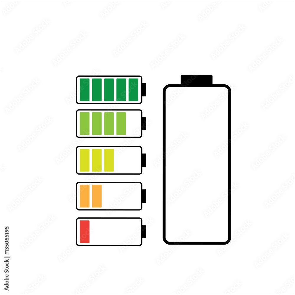 battery icon on white background battery icon on white background