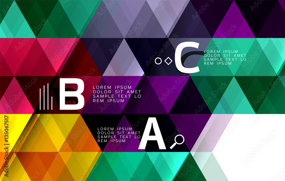 Vector modern triangle background