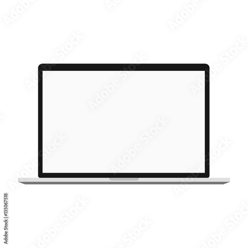 Laptop. Modern computer isolated on white.