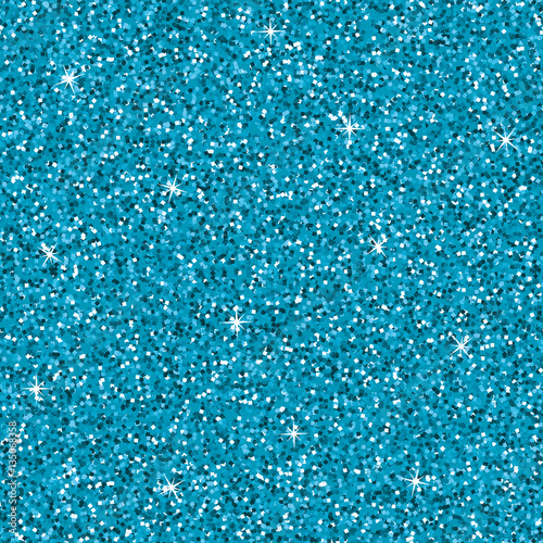 Seamless bright blue glitter texture. Shimmer background.