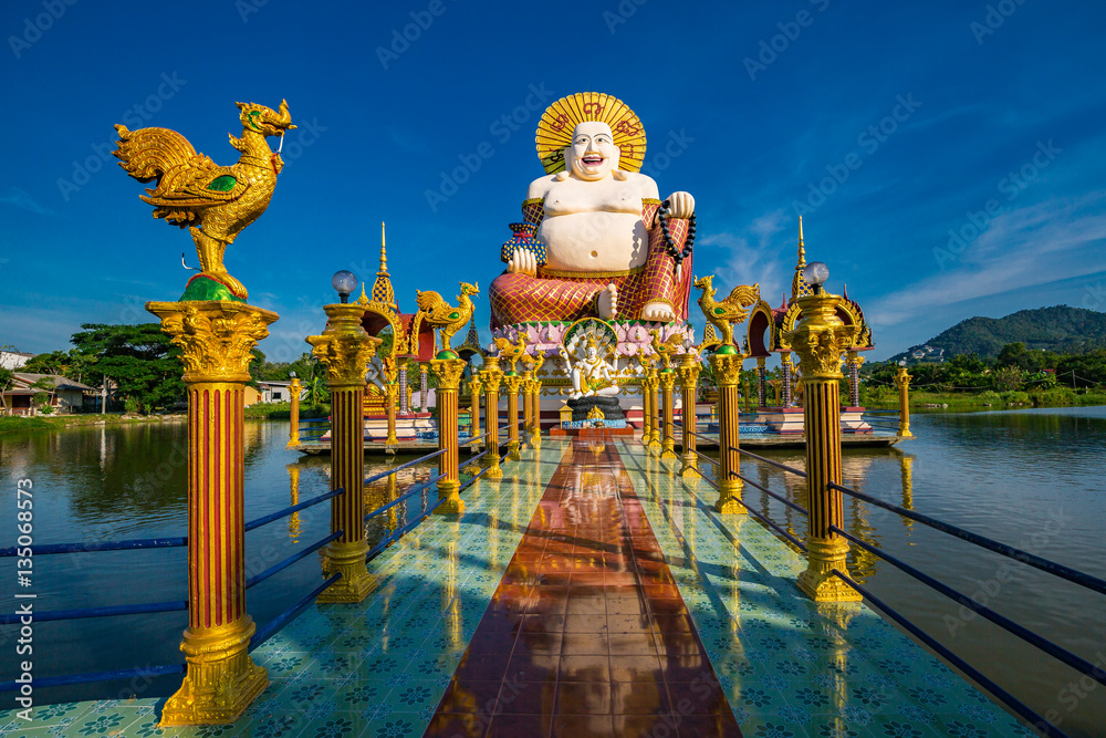 Wat Plai Laem - obrazy, fototapety, plakaty 