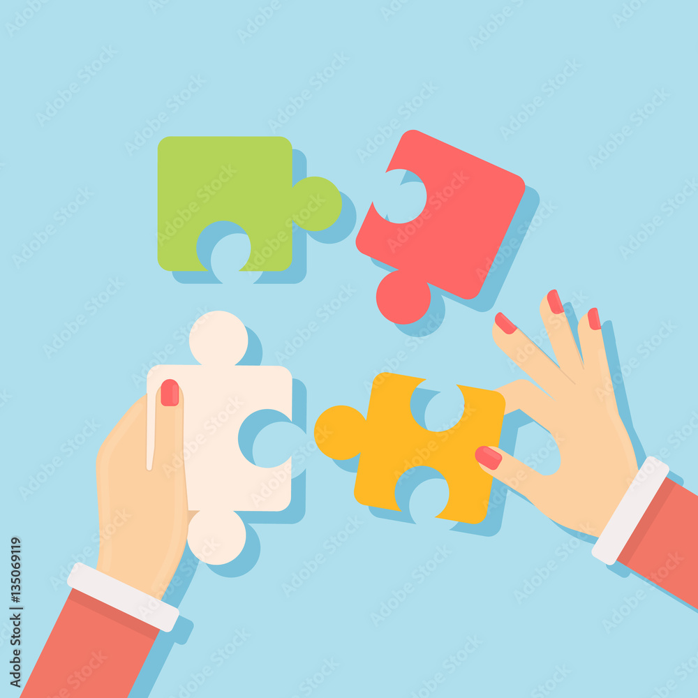Putting puzzle pieces together Putting puzzle pieces together
