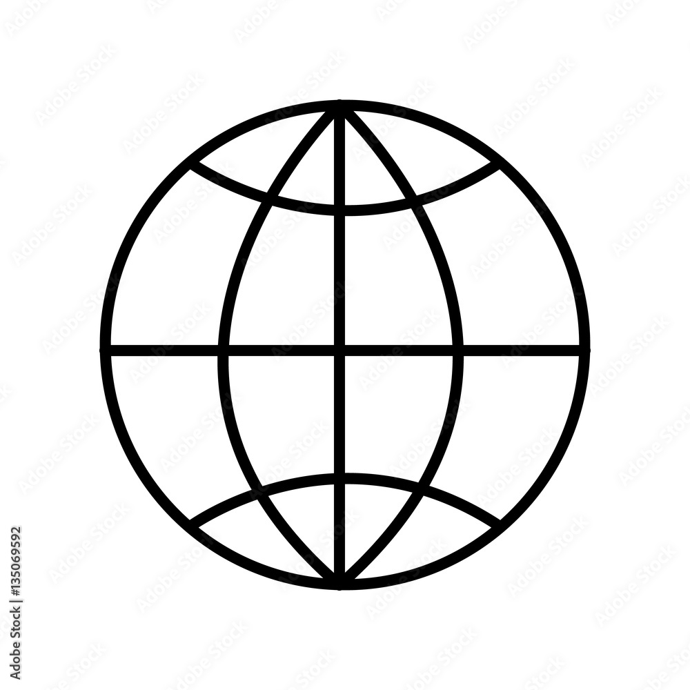 Globe earth icons on white background Globe earth icons on white background