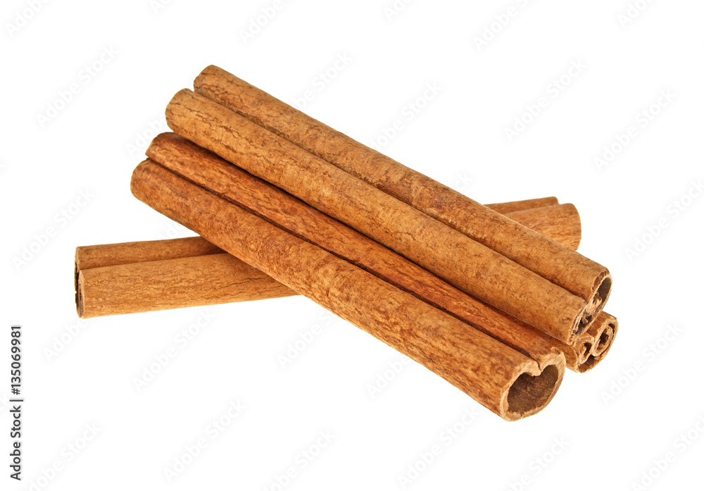Cinnamon sticks isolated on white background Cinnamon sticks isolated on white background