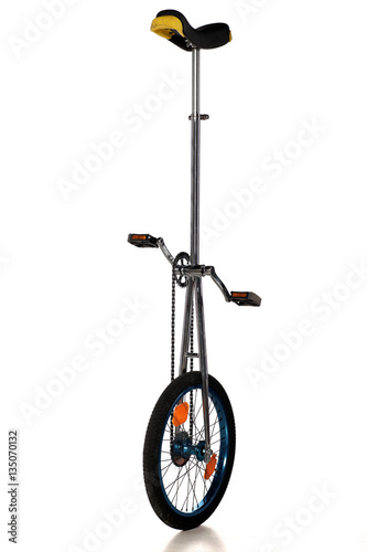 unicycle on a white background