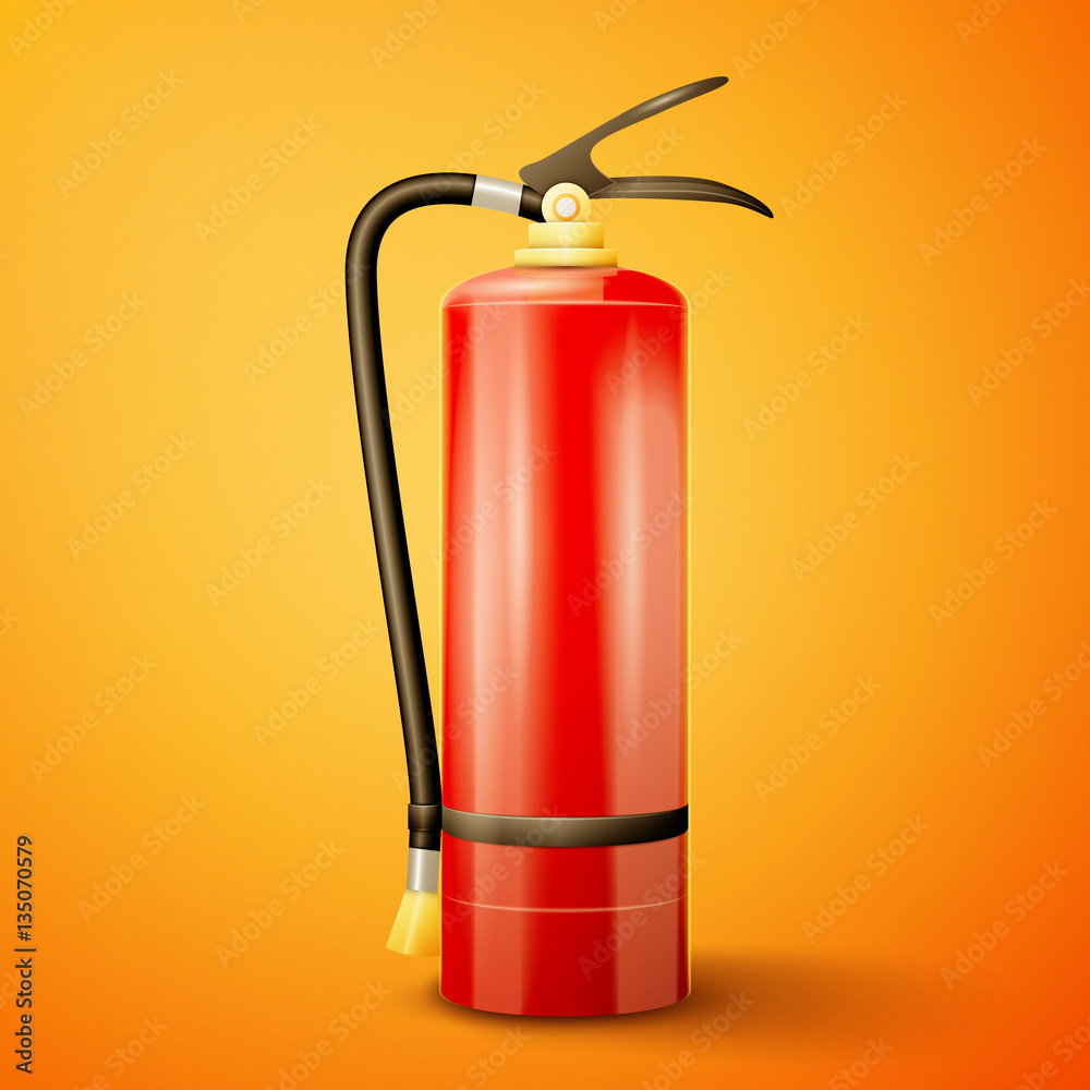 Obraz premium Red Fire extinguisher