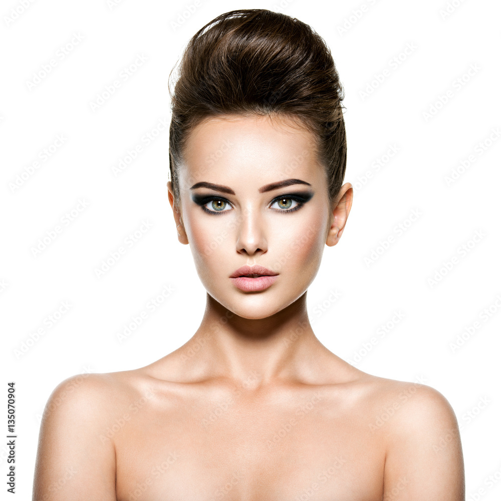 Young beautiful woman with stylish hairstyle Young beautiful woman with stylish hairstyle