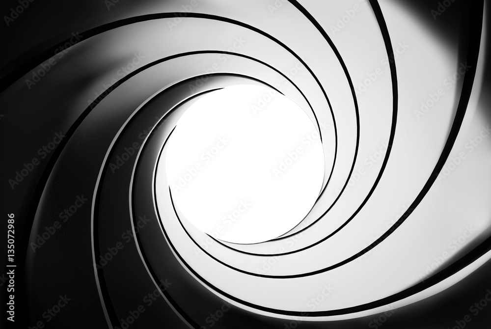 Photo & Art Print Gun barrel effect - a classic James Bond 007 theme ...