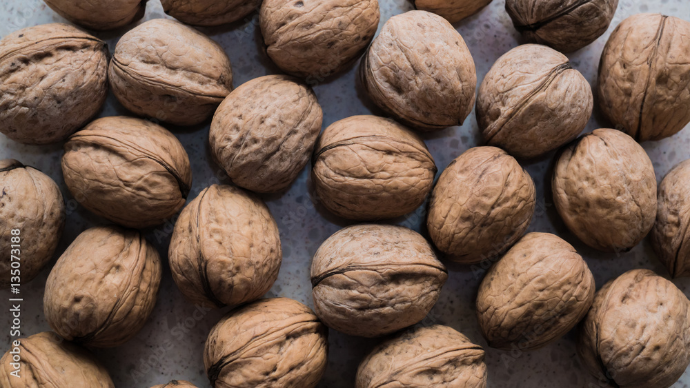 Background of walnuts. Fresh walnuts Background of walnuts. Fresh walnuts