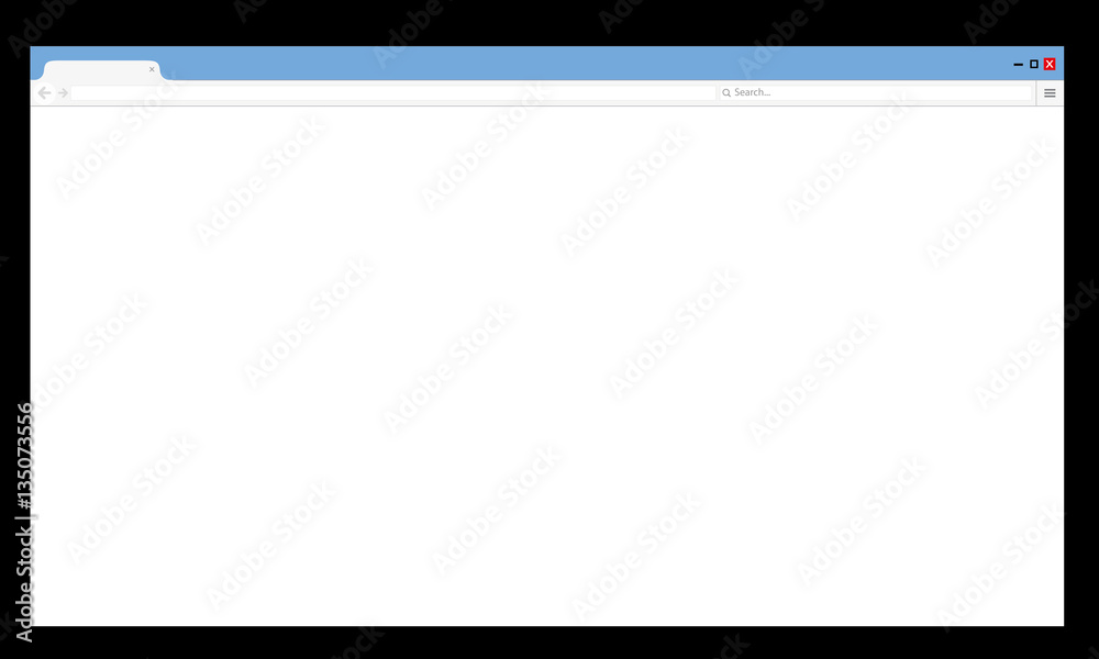 Internet Browser window flat vector illustration. Internet Browser window flat vector illustration.