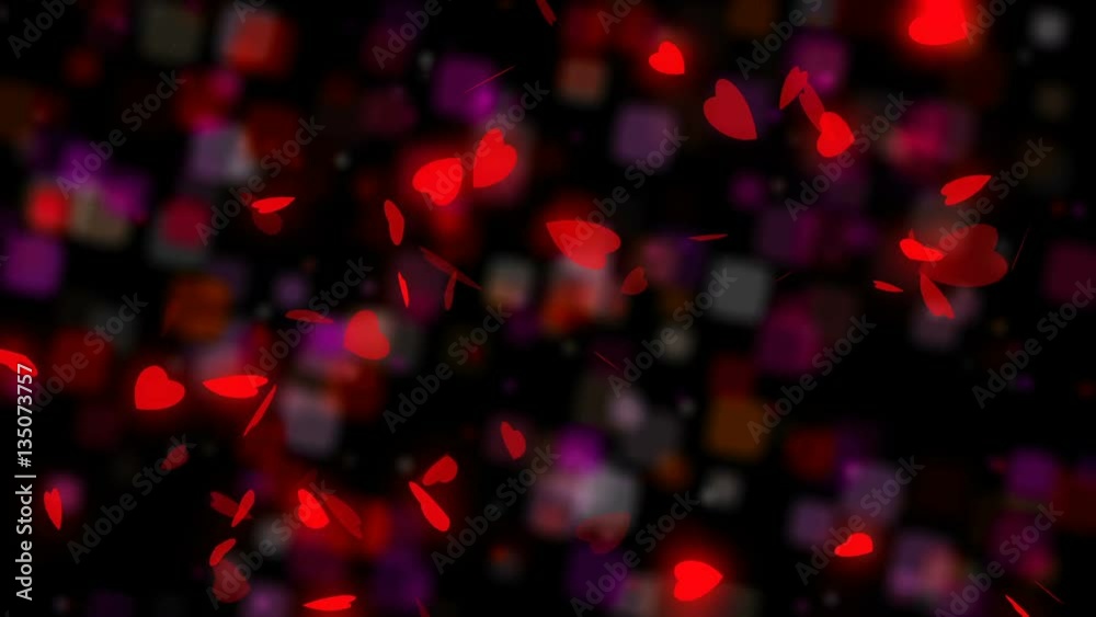 Valentine's day and wedding abstract background,flying red hearts and particles. Symbols of love, family and wedding. Valentine's day and wedding abstract background,flying red hearts and particles. Symbols of love, family and wedding.