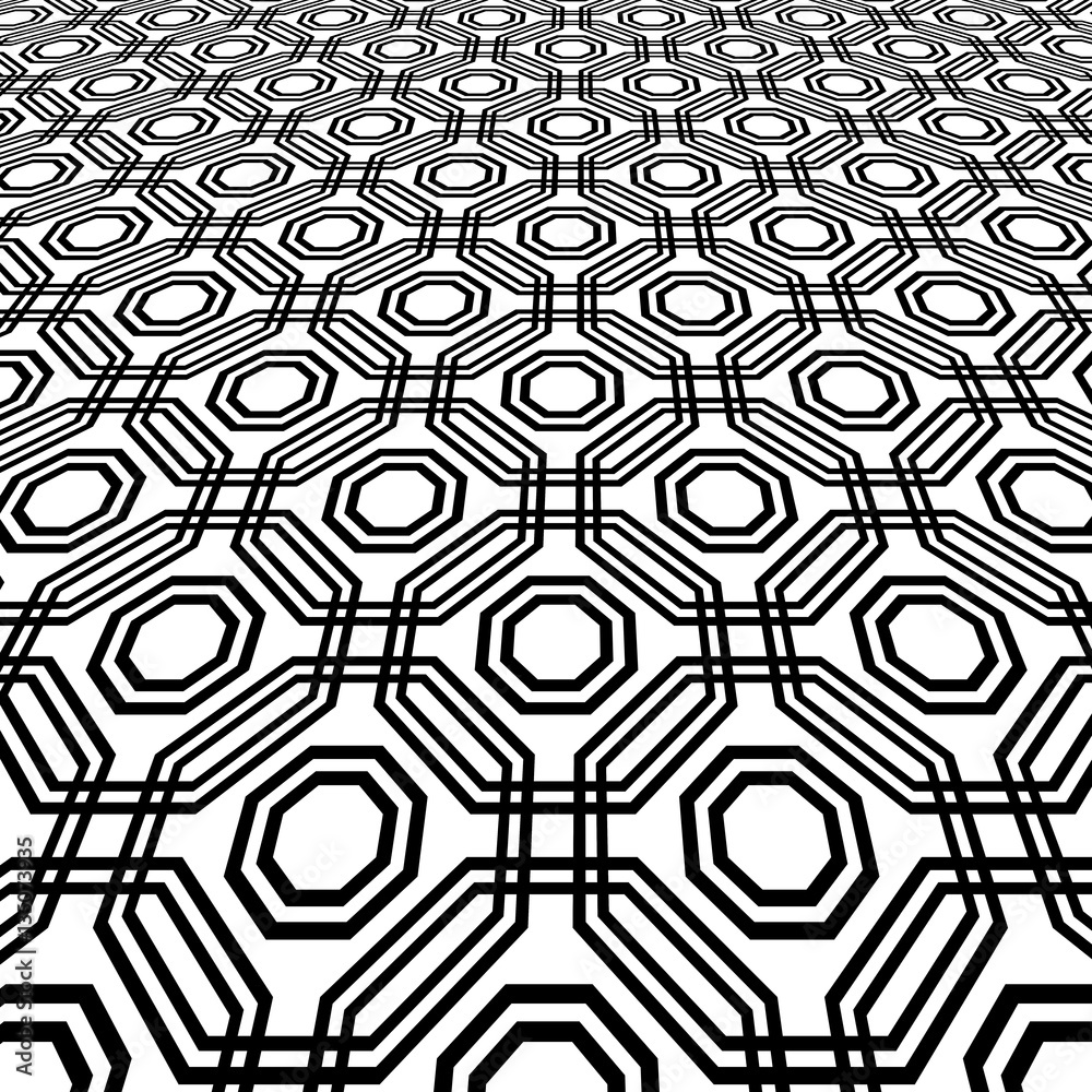 Fototapeta premium The geometric abstract texture. Modern vector pattern. Graphic geometric black and white background