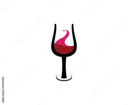 Wine glass logo