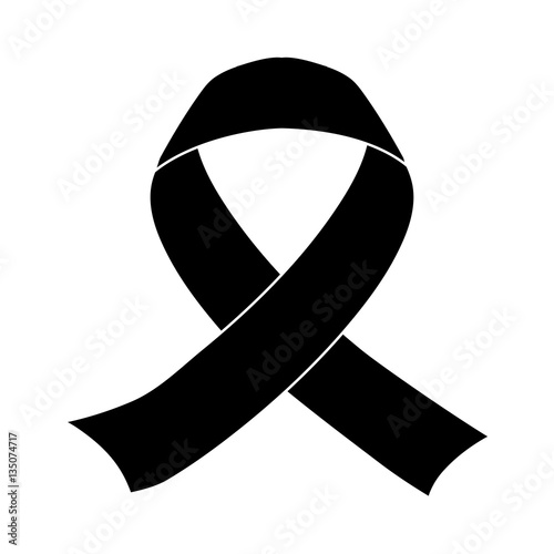 black breast cancer ribon image design icon