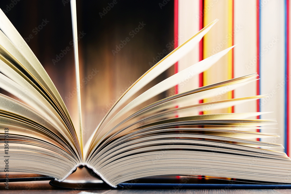 Fototapeta premium Composition with hardcover books