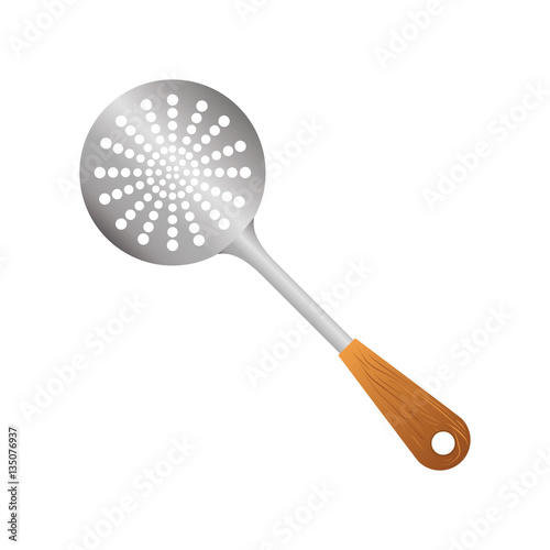 silver skimmer tools icon image, vector illustration