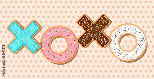 XOXO vector donuts