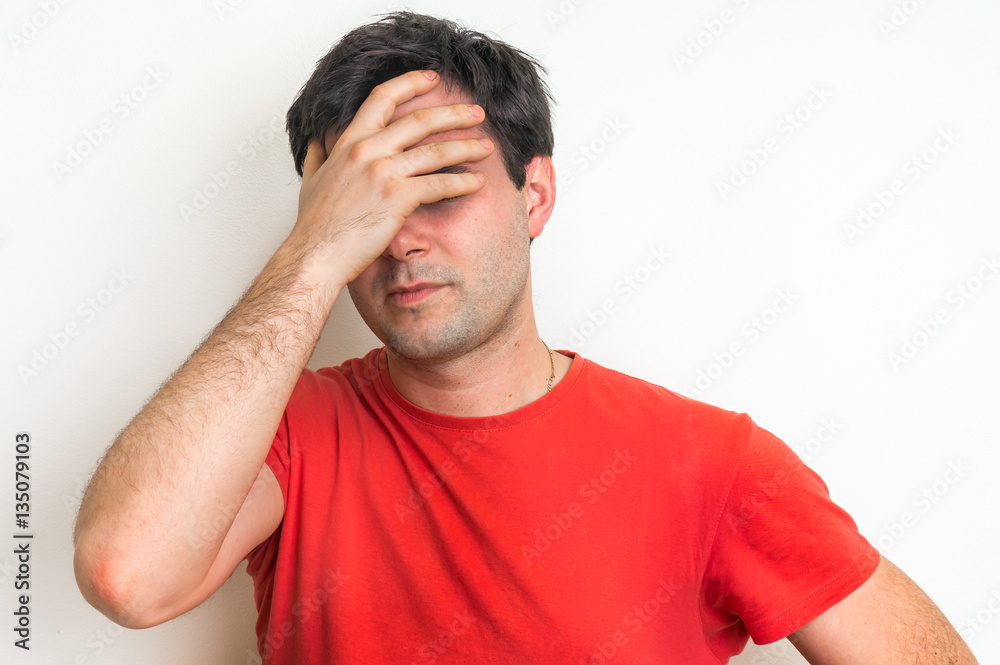 Disappointed man in depression Disappointed man in depression