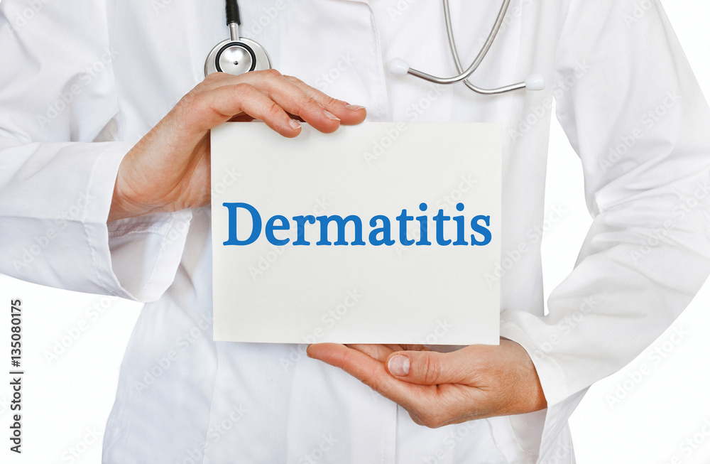 Dermatitis card in hands of Medical Doctor Dermatitis card in hands of Medical Doctor