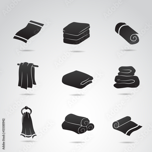 Towel vector icon.