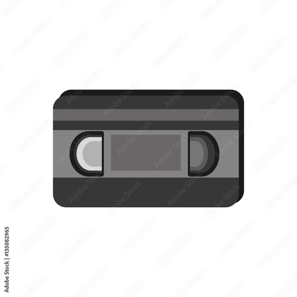 vhs tape movie record retro vector illustration eps 10